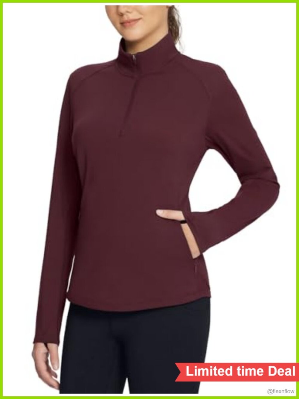 Fleece Pullover Jacket Water Resistant Half Zip Thermal Slim Fit Golf Running